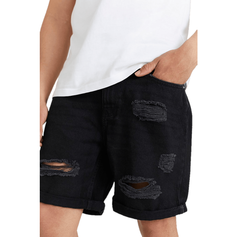 Ripped Denim Shorts Wash