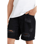 Ripped Denim Shorts Wash