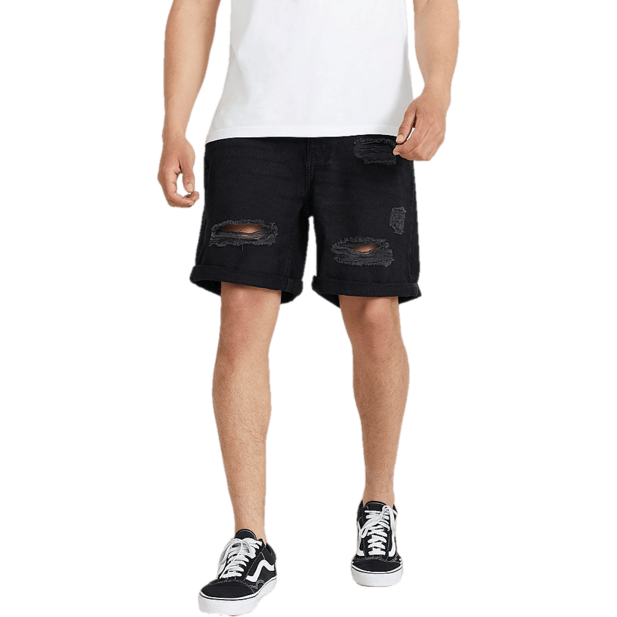 Ripped Denim Shorts Wash