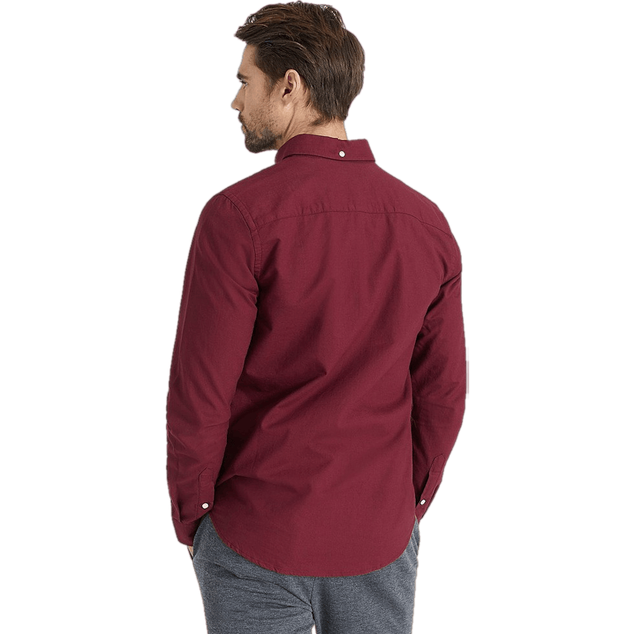 Melker Oxford Shirt — Wine Red