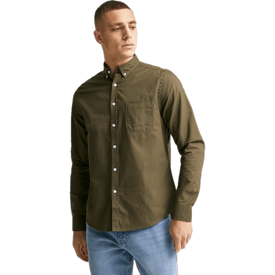 Melker Oxford Shirt — Olive