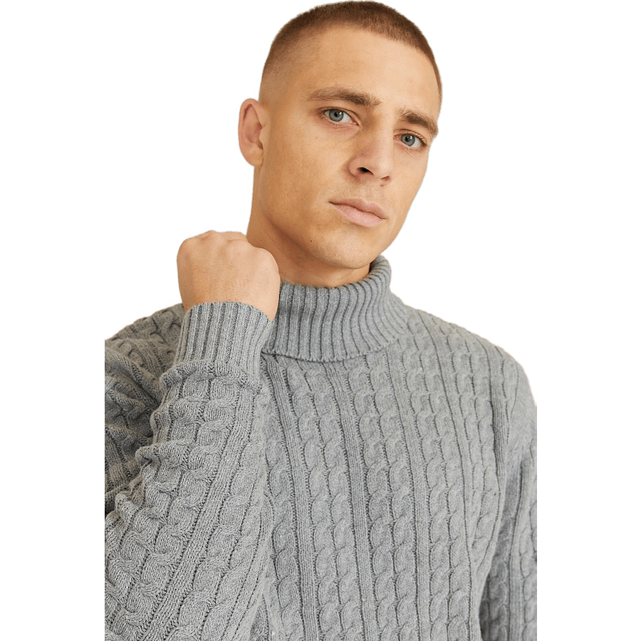 John Cable Roll Neck Greymelange