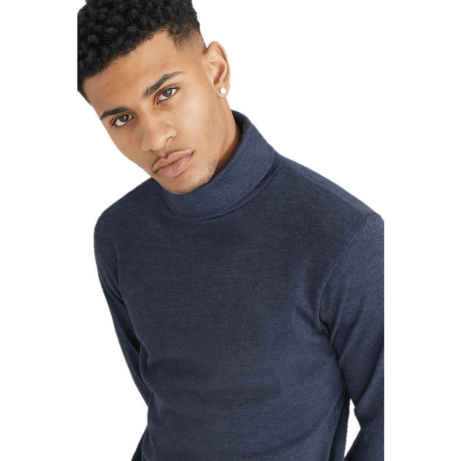 Roll Neck Navymelange