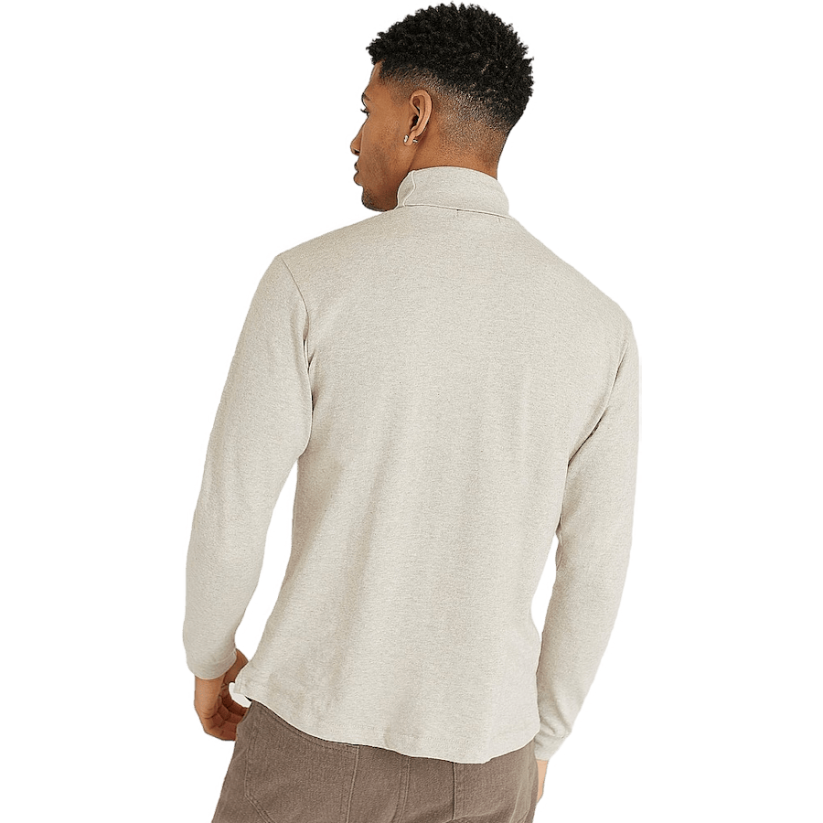 Beige Mélange Roll Neck