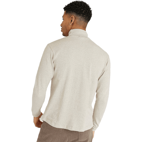 Beige Mélange Roll Neck