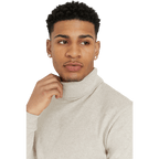 Beige Mélange Roll Neck