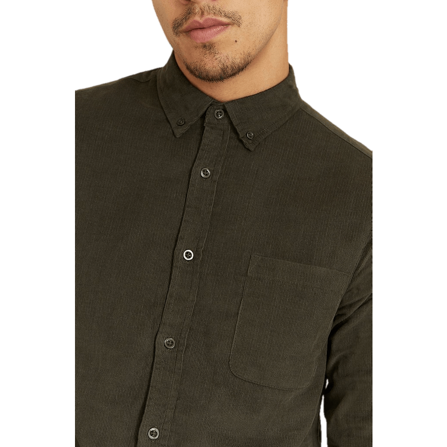 Melker Baby Cord Shirt — Olive