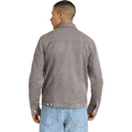 Fake Suede Trucker Jacket — Grey