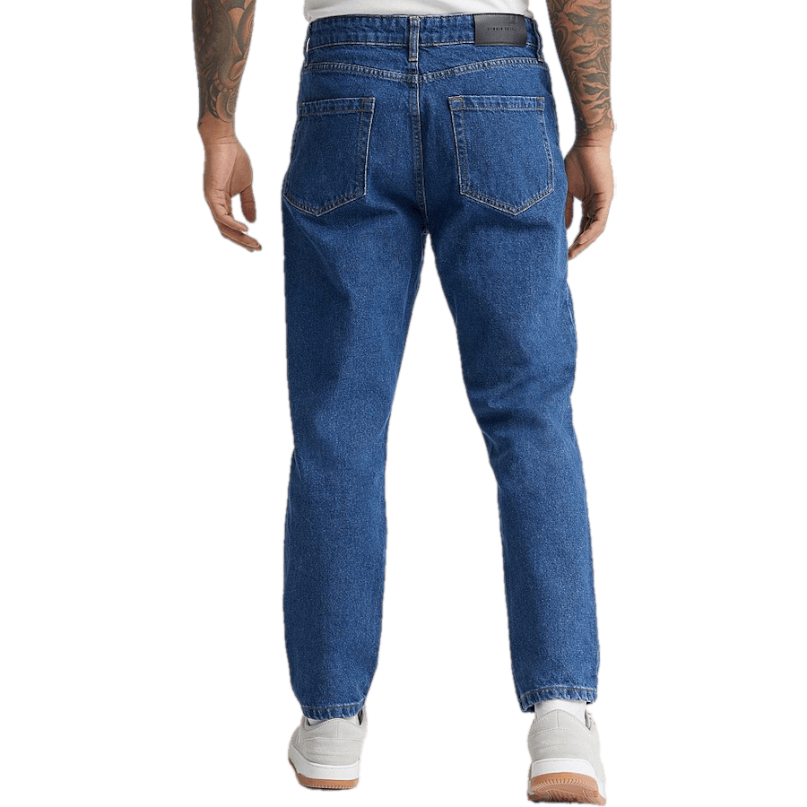 Regular Tapered Jeans — Rigid Blue