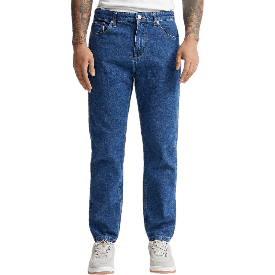 Regular Tapered Jeans — Rigid Blue
