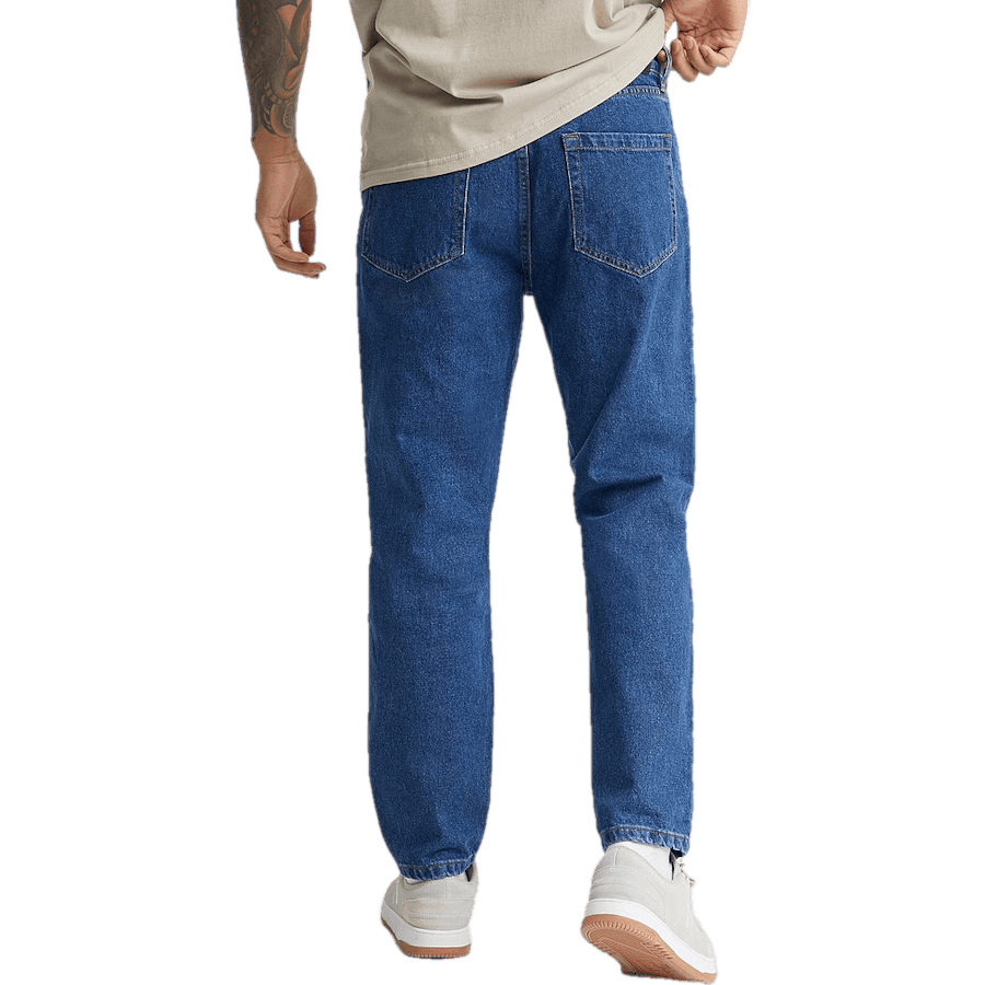 Regular Tapered Jeans — Rigid Blue