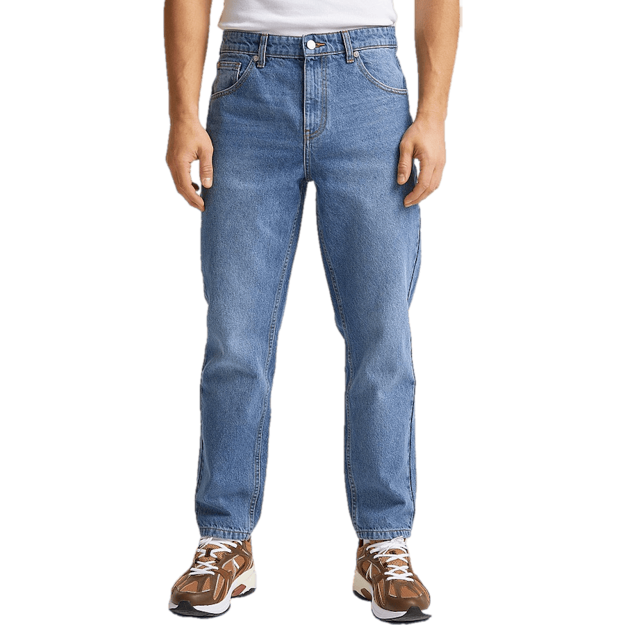 Regular Tapered Jeans — Mid Blue