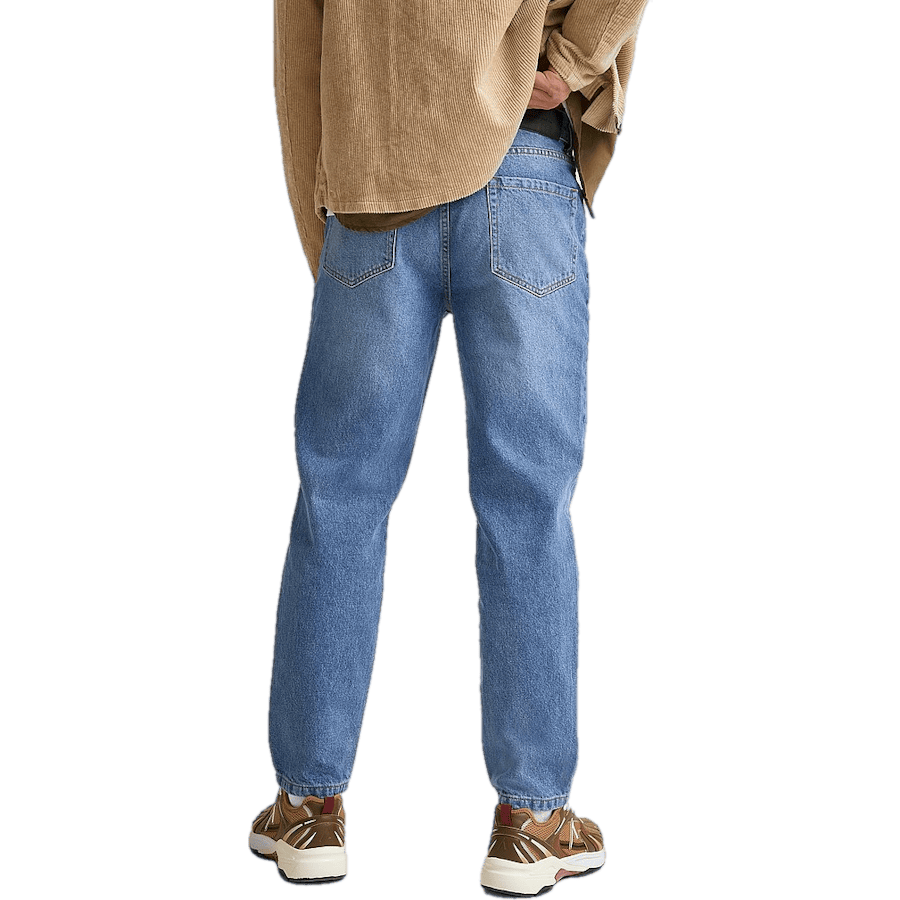 Regular Tapered Jeans — Mid Blue