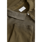 Waffle Polo Shirt Green