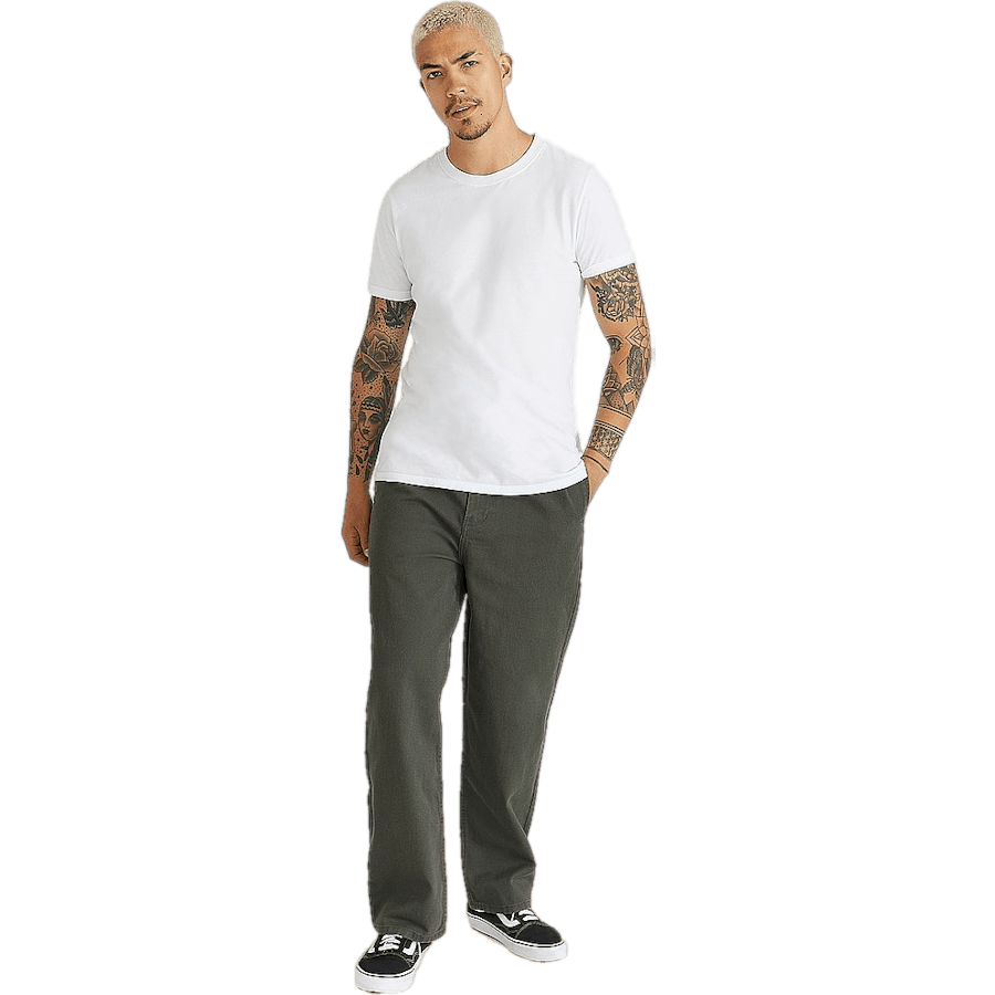 Loose Twill Trousers — Grey