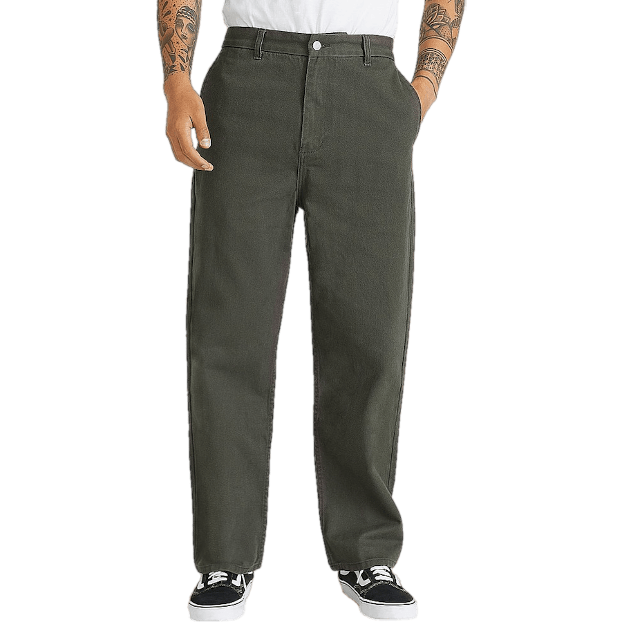 Loose Twill Trousers — Grey