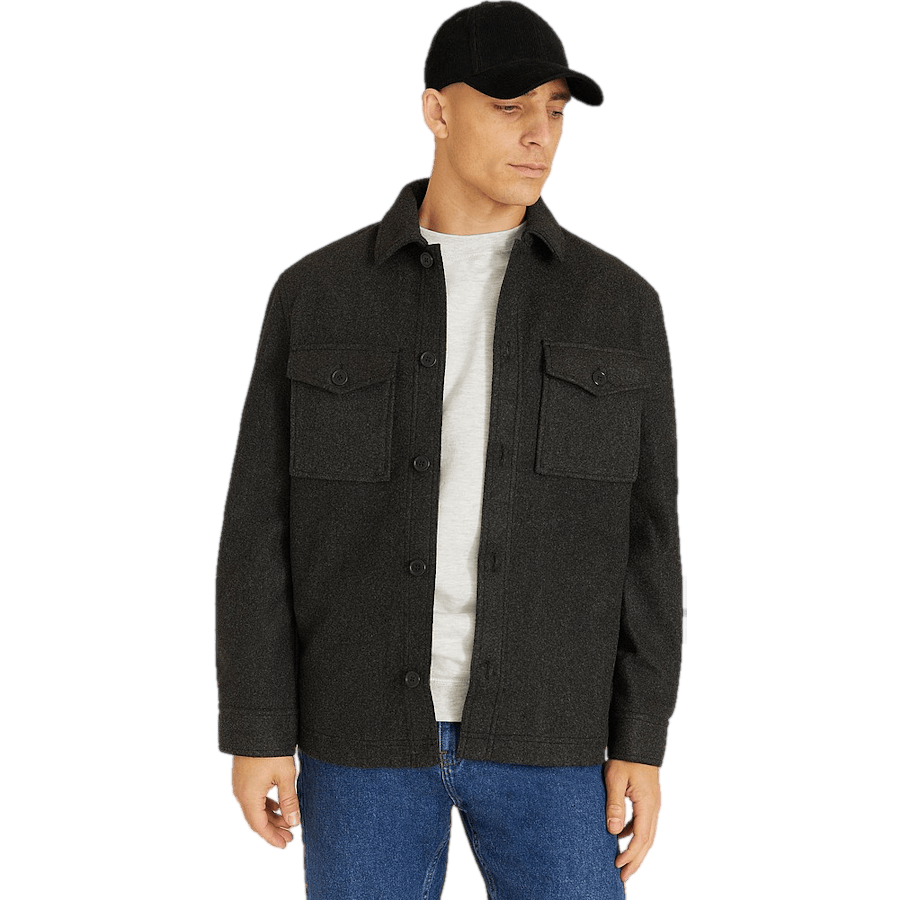 Studio Rugged Overshirt — Dark Greymelange
