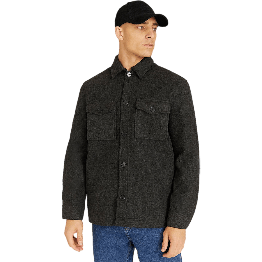 Studio Rugged Overshirt — Dark Greymelange