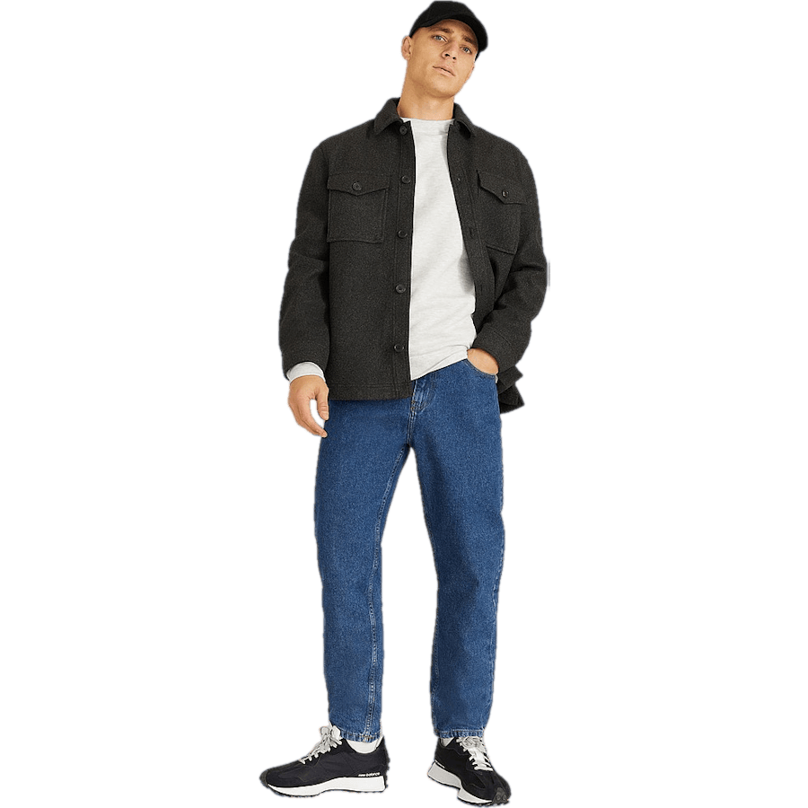 Studio Rugged Overshirt — Dark Greymelange