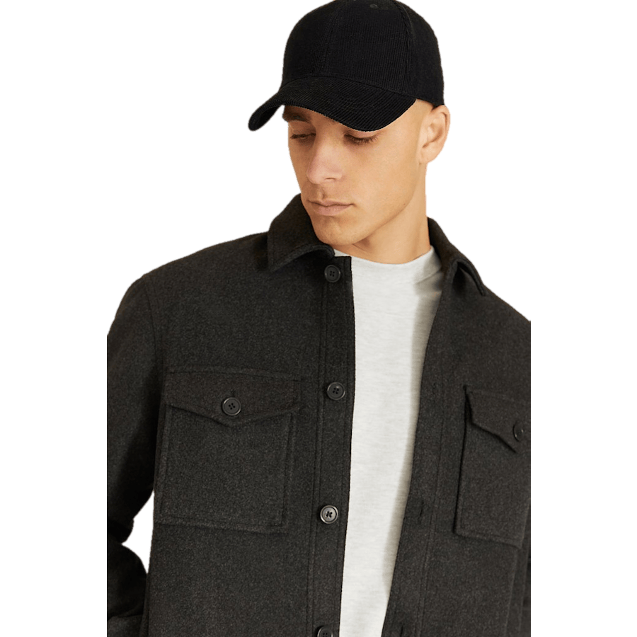 Studio Rugged Overshirt — Dark Greymelange