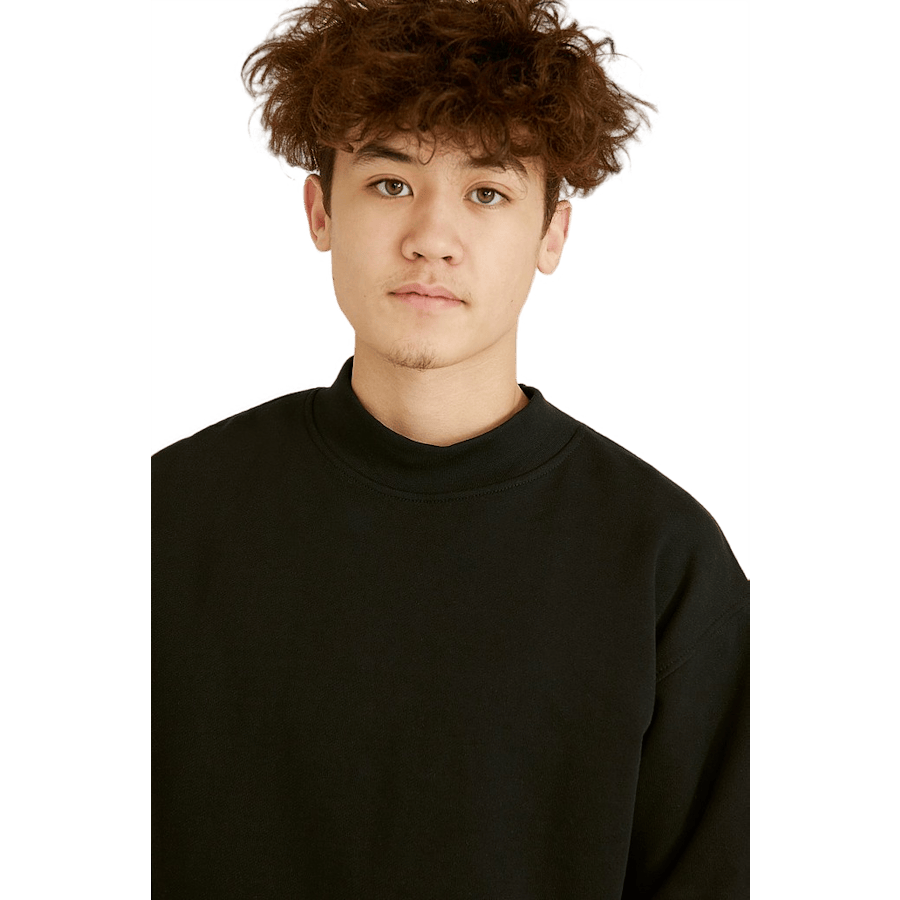 Wide Rib Sweatshirt — Black