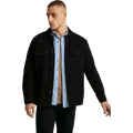 Relaxed Twill Overshirt — Black