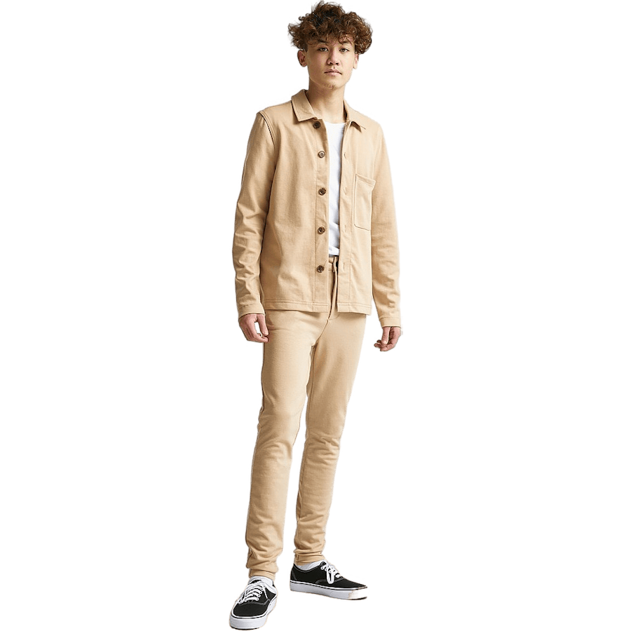 Soft Relaxed Overshirt — Beige