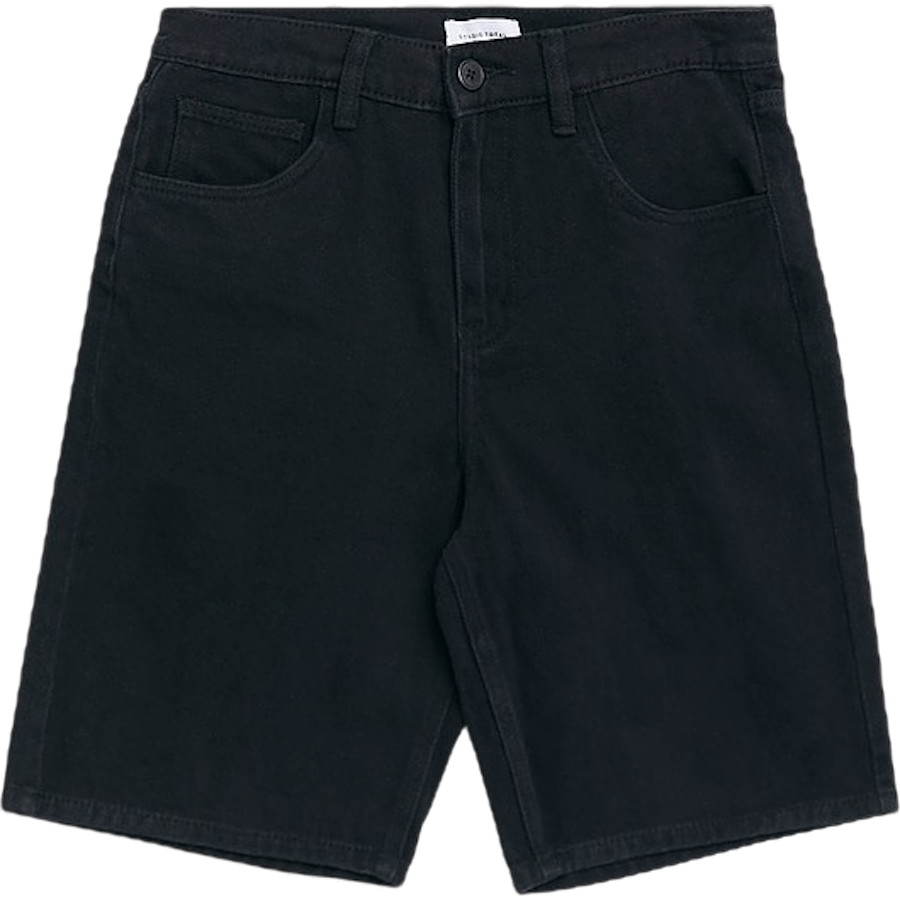 Regular Twill Shorts — Black