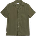 Icon Tencel Short-Sleeve Shirt — Olive