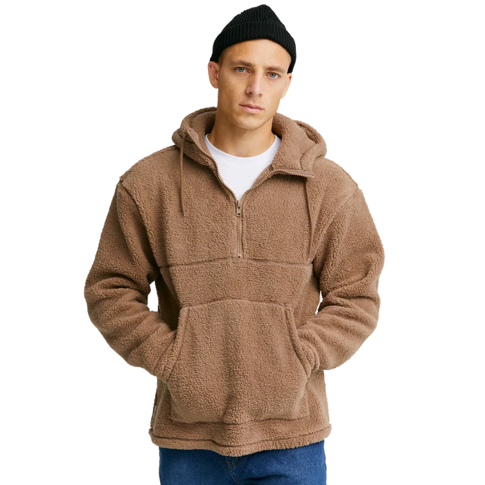 Studio Total – Fluffig Teddy Fleecetröja Med Halvzip Herr