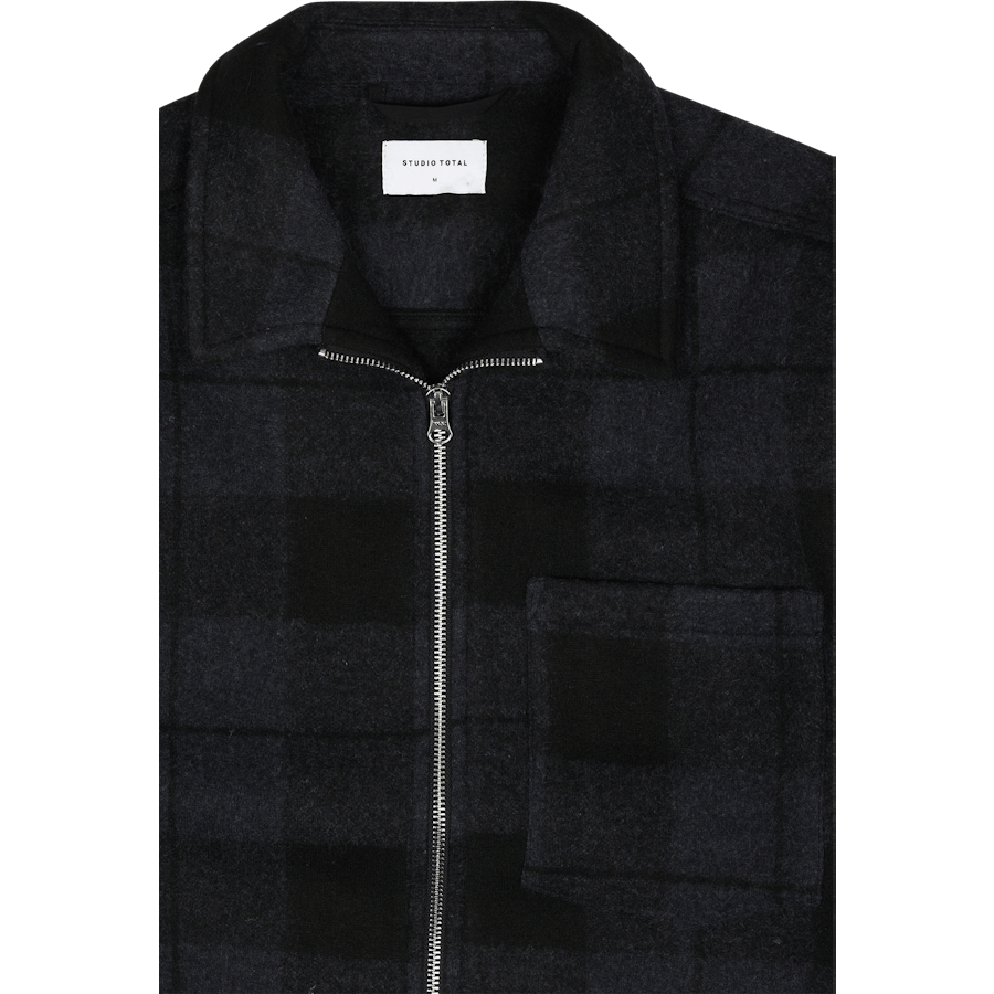 Studio Total Zip Check Overshirt