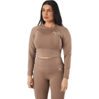Blacc Recy Long Sleeve Top Taupe Grey