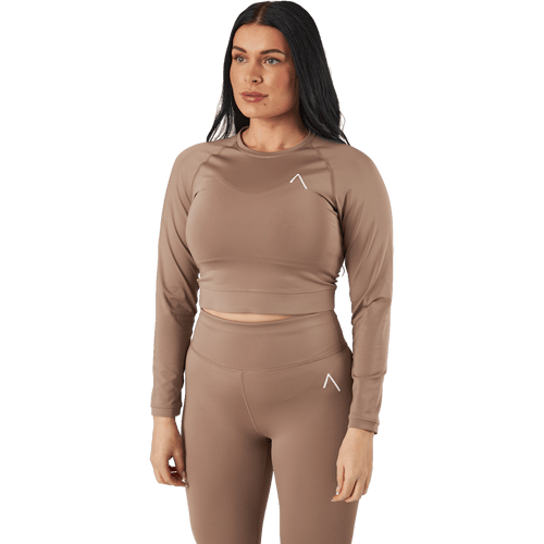 Blacc Recy Long Sleeve Top Taupe Grey