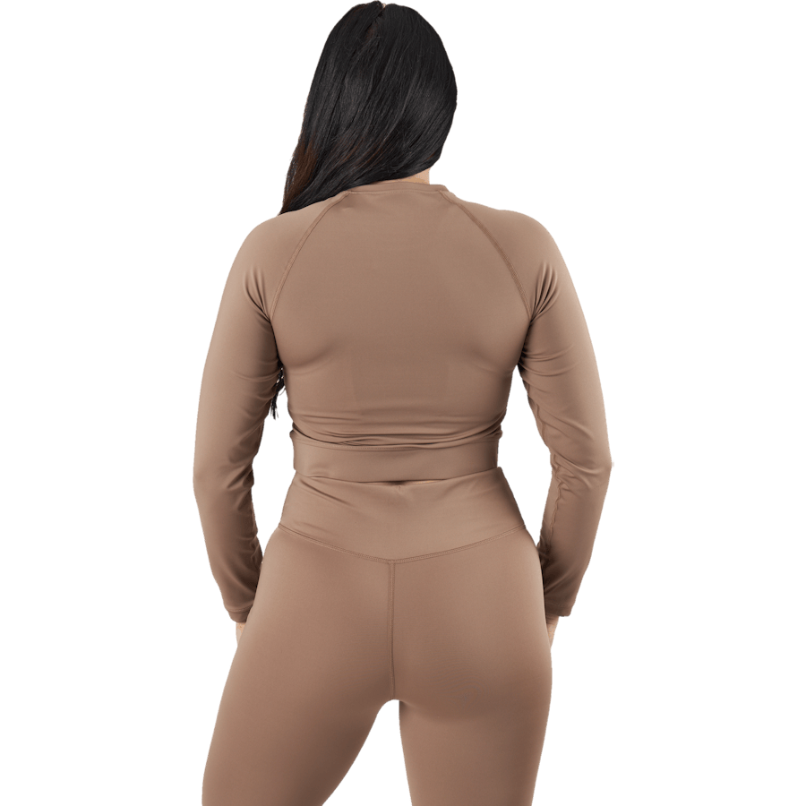 Blacc Recy Long Sleeve Top Taupe Grey