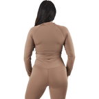 Blacc Recy Long Sleeve Top Taupe Grey