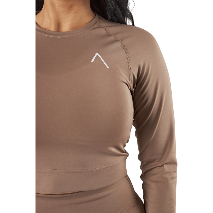Blacc Recy Long Sleeve Top Taupe Grey