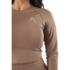 Blacc Recy Long Sleeve Top Taupe Grey