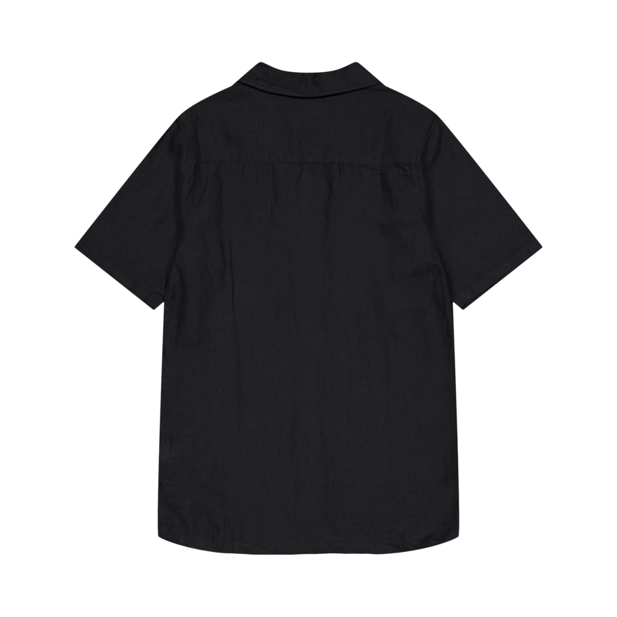 Linen Camp Shirt Black
