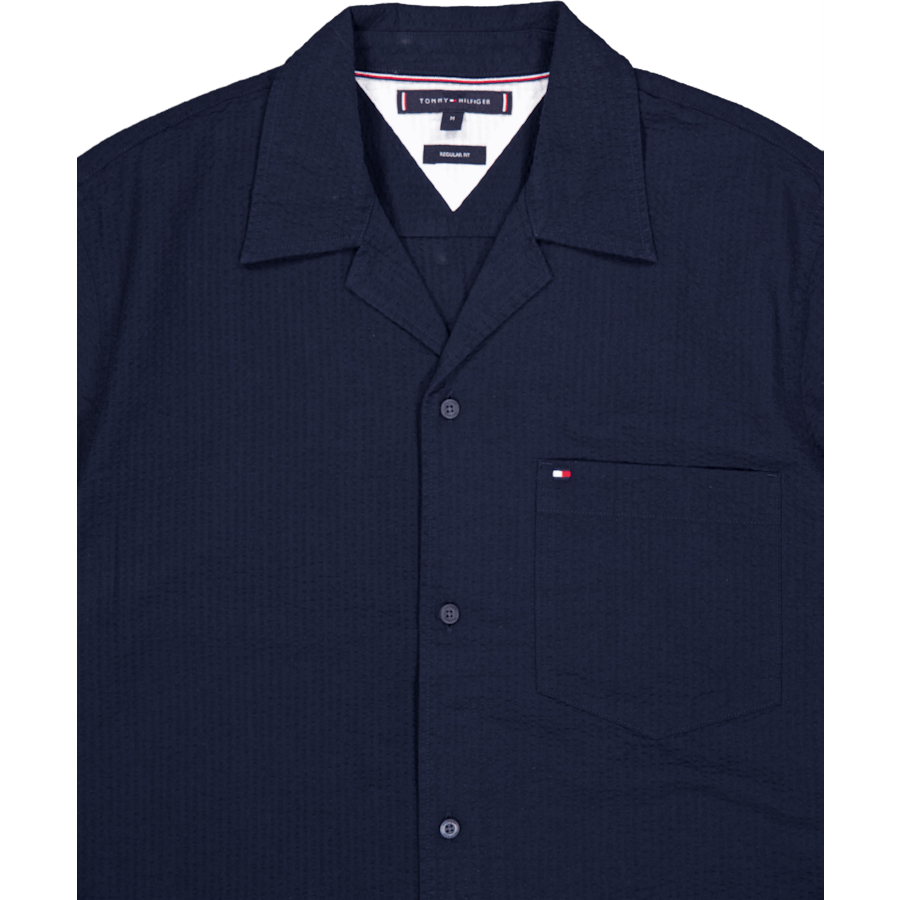 Seersucker Solid Shirt S/s