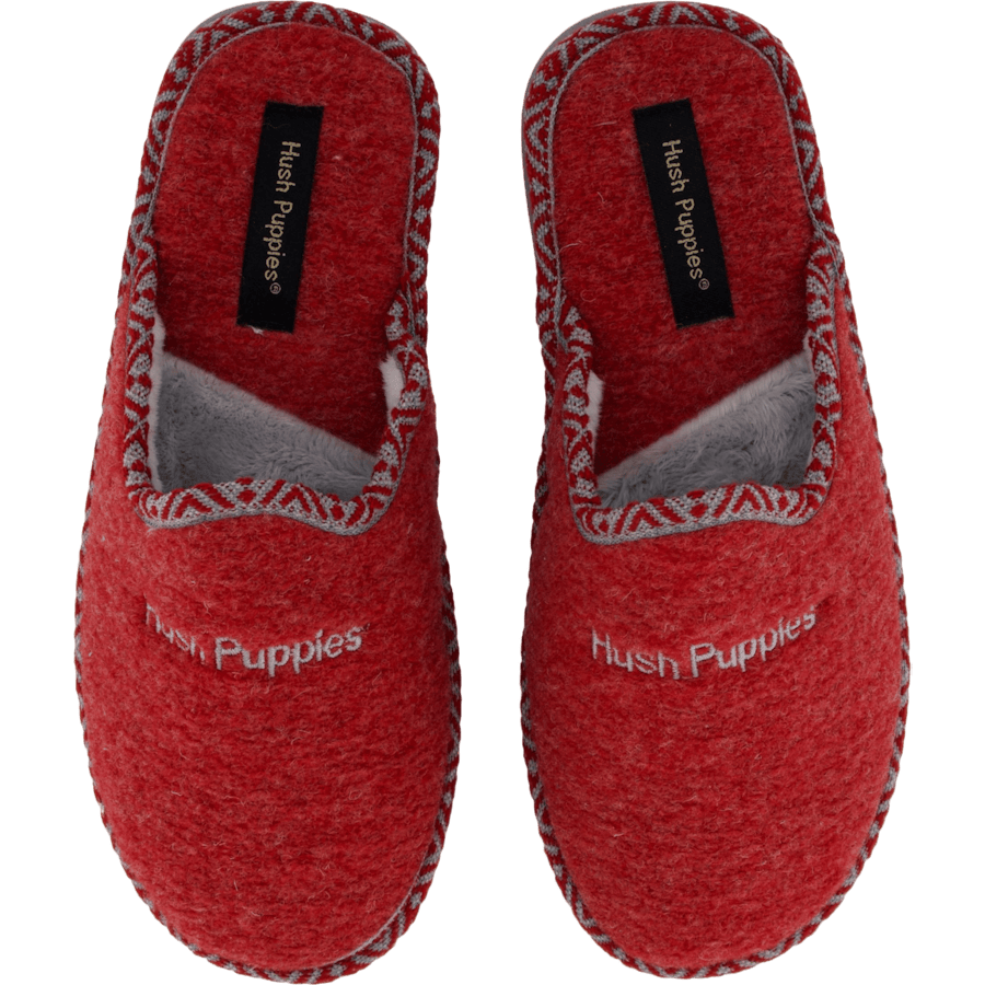 Hush Puppies | Röda Tofflor Dam Med Mjuk & Bekväm Sula