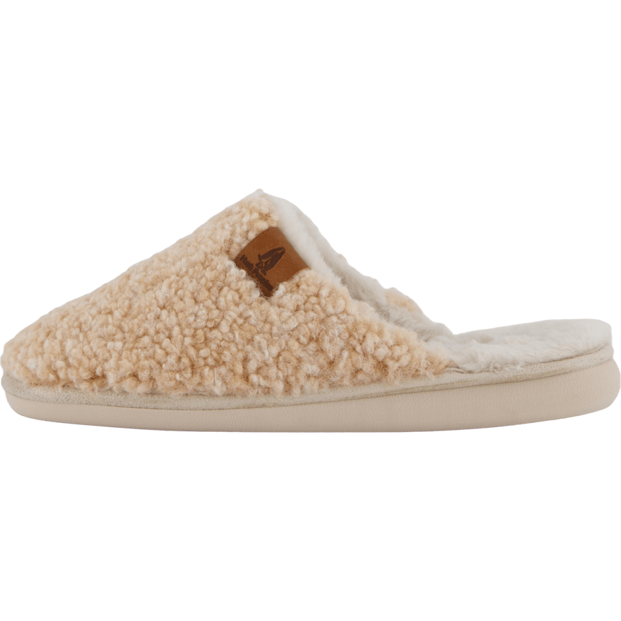 Hush Puppies – Beige Innetofflor Dam Med Mjuk Teddy