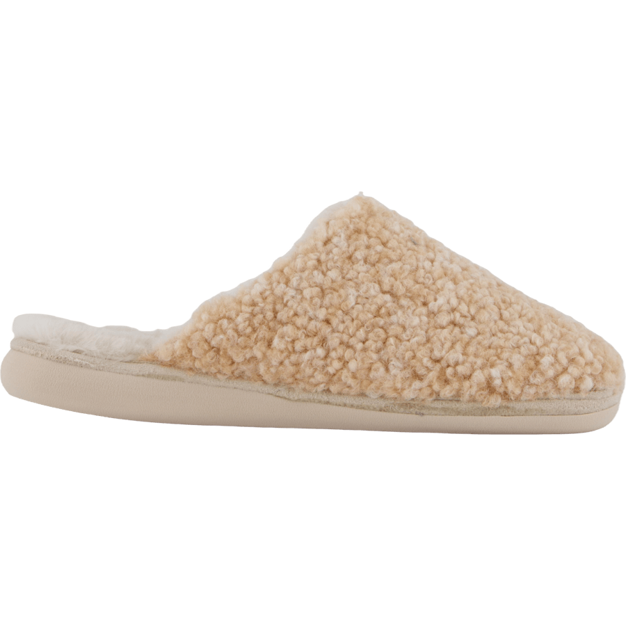 Hush Puppies – Beige Innetofflor Dam Med Mjuk Teddy