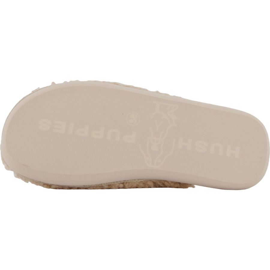 Hush Puppies – Beige Innetofflor Dam Med Mjuk Teddy