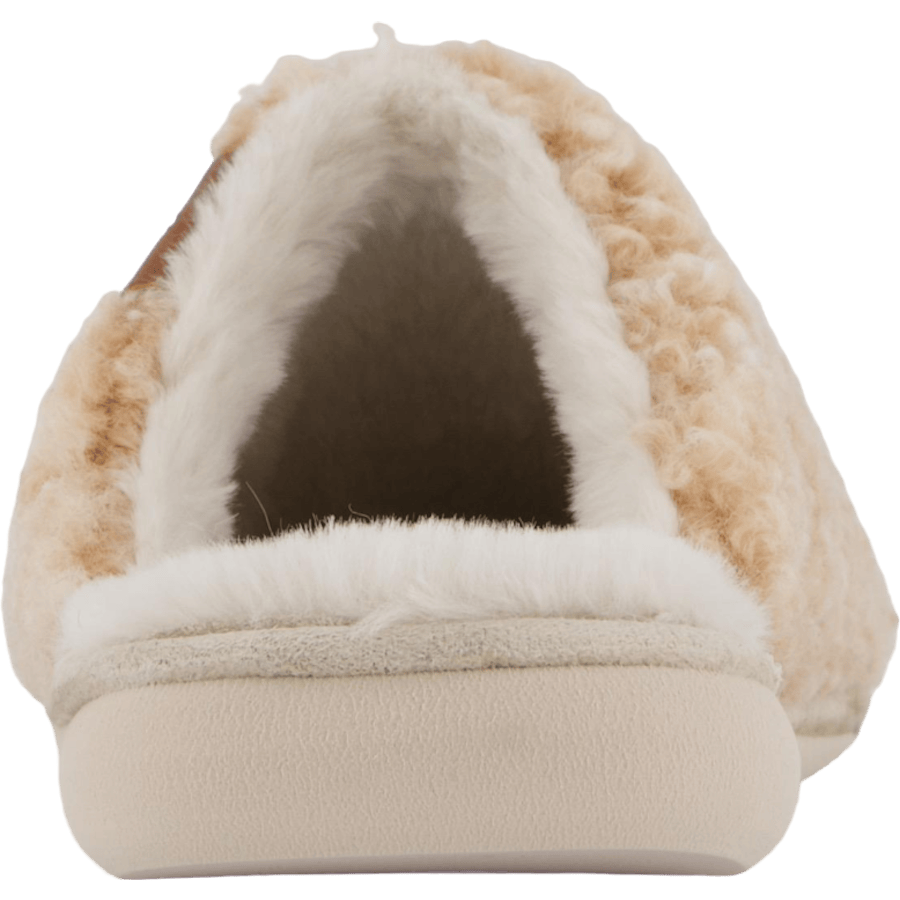 Hush Puppies – Beige Innetofflor Dam Med Mjuk Teddy