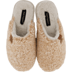 Hush Puppies – Beige Innetofflor Dam Med Mjuk Teddy