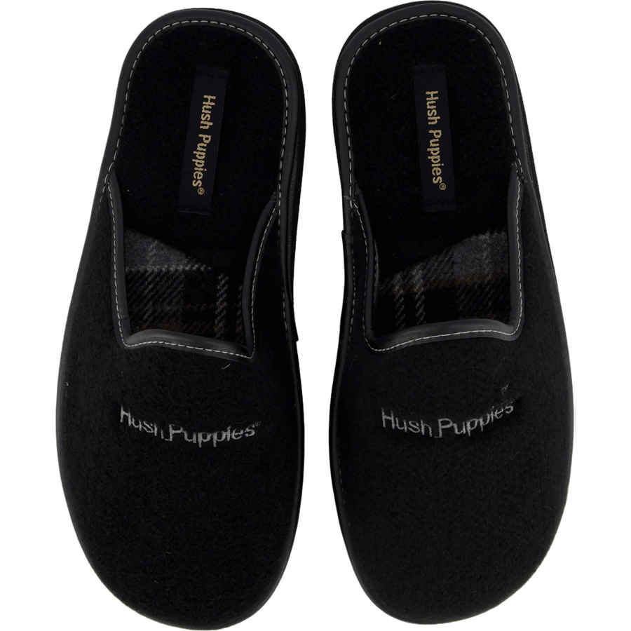 Hush Puppies | Svarta Tofflor Herr Med Mjuk & Bekväm Sula