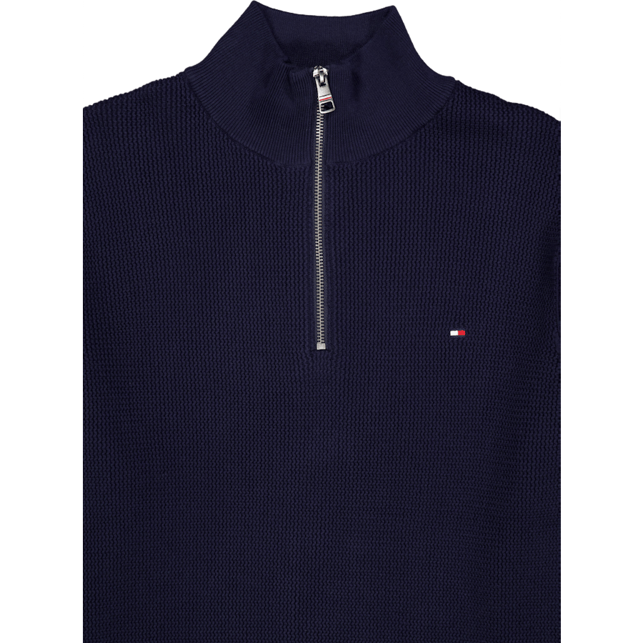 Racking Structure Zip Mock Blue