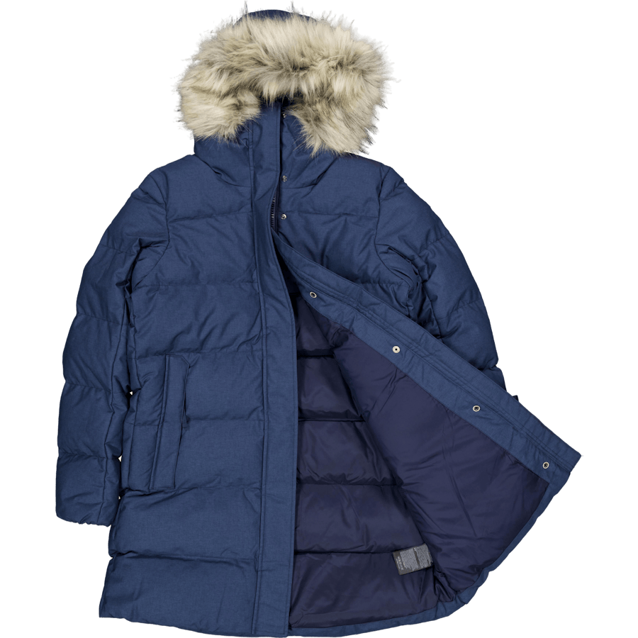 Helly Hansen | Elegant Lång Vinter Dunjacka Dam Med Fuskpäls Huva