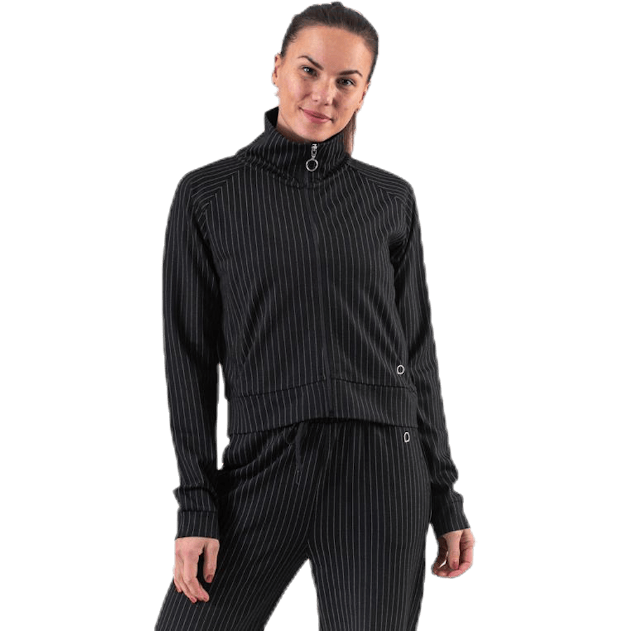 Lucy Black Cropped Zip Sweater