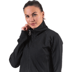 Lucy Black Cropped Zip Sweater